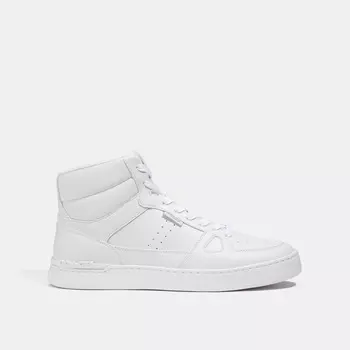 Высокие кеды Coach Outlet Clip Court, цвет Optic White