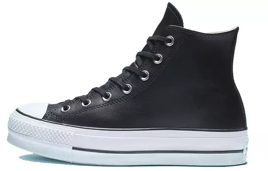 Высокие кеды Converse All Star Chuck Taylor All Star на платформе из чистой кожи (женские)