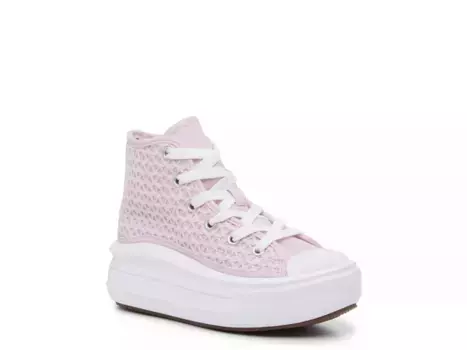 Высокие кеды Converse Chuck Taylor All-Star Move Crochet - женские, сиреневый Stardust