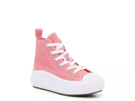 Высокие кеды Converse Chuck Taylor All Star Move Platform - детские, ярко-розовые