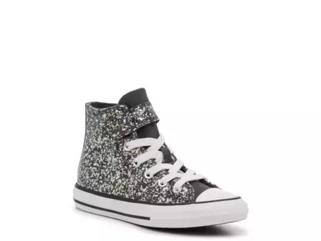Высокие кеды Converse Chuck Taylor All Star Glitter — детские, темно-серые/многоцветные