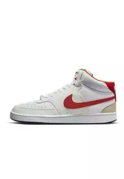 Высокие кеды COURT VISION MID NN Nike, белый красный