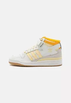 Высокие кеды FORUM MID UNISEX adidas Originals, облачно-белый/экипаж-желтый