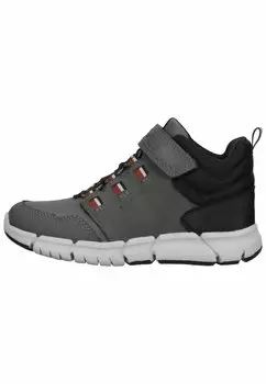 Высокие кеды Geox, цвет grey dk red c