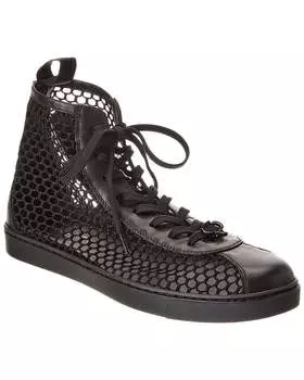 Высокие кеды Gianvito Rossi Helena из сетки и кожи, черный