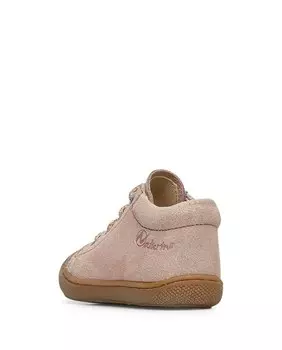 Высокие кеды Girl's First Steps из блестящей замши Naturino, розовый