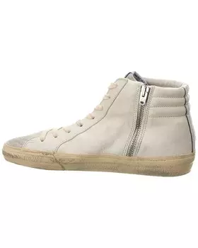 Высокие кеды Golden Goose из кожи и замши, белый