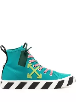 Высокие кеды из канваса Off-White, зеленый