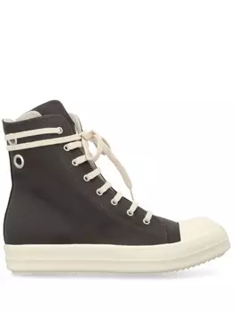Высокие кеды из канваса Rick Owens DRKSHDW, зеленый