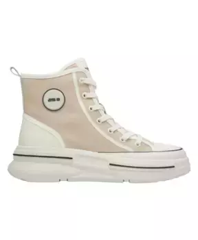 Высокие кеды из мягкого текстиля Estro, бежевый