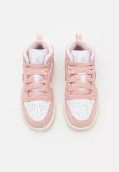Высокие кеды Jordan 1 Mid Unisex Jordan, белый/Legend Pink/парус
