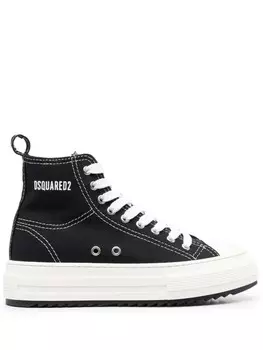 Высокие кеды на платформе Dsquared2, черный
