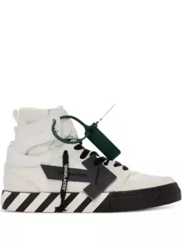 Высокие кеды на вулканизированной подошве OFF-WHITE, белый
