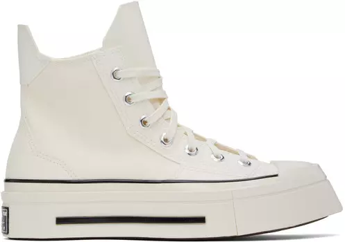 Высокие кеды Off-White Chuck 70 De Luxe Squared Converse, Egret/Black/Egret