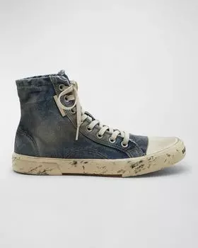 Высокие кеды Paris Balenciaga, цвет 4090 Mid 90'S Blue