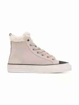 Высокие кеды с цепью мониль Brunello Cucinelli, серый
