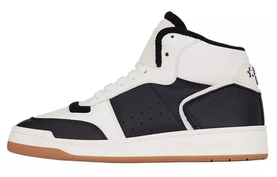 Высокие кеды с цветными блоками Saint Laurent