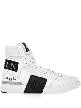 Высокие кеды с нашивкой-логотипом Philipp Plein, белый