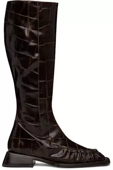 Высокие коричневые сапоги Pats Miista