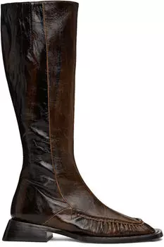 Высокие коричневые сапоги Pats Miista