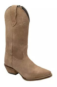 Высокие ковбойские сапоги в стиле вестерн из кожи теленка Ravel, коричневый