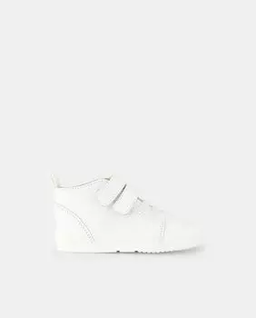 Высокие кожаные детские кроссовки Cosmos в форме шлема с двойной застежкой-липучкой Blanditos, белый