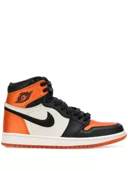 Высокие кроссовки Air 1 Satin Shattered Backboard Jordan, оранжевый