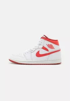 Высокие кроссовки Air Jordan 1 Mid Se Jordan, цвет white/lobster/dune red/sail