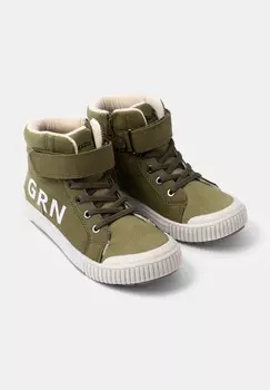 Высокие кроссовки Bata, зеленый