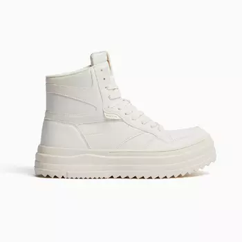 Высокие кроссовки Bershka Chunky High-top, белый