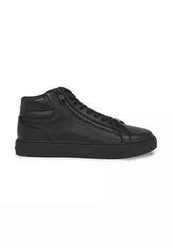 Высокие кроссовки Calvin Klein W ZIP RUBB, цвет triple black