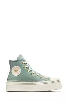 Высокие кроссовки Chuck Taylor All Star Modern с лифтом Converse, зеленый