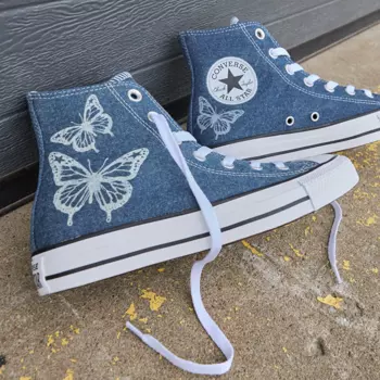 Высокие кроссовки Converse Chuck Taylor All Star, цвет Denim/Butterfly