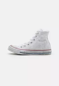 Высокие кроссовки Converse Ctas Unisex, белые поношенные
