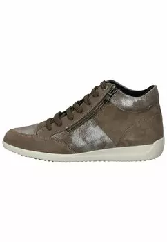 Высокие кроссовки D Myria Geox, цвет dk taupe