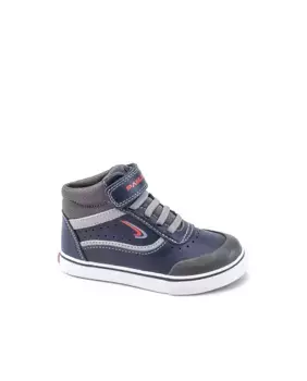Высокие кроссовки для мальчика с застежкой на липучку Pablosky, темно-синий