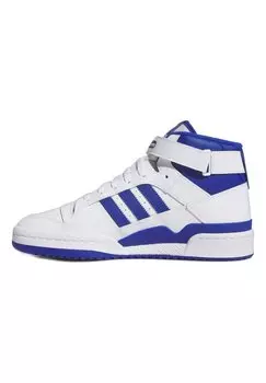 Высокие кроссовки Forum Mid adidas Originals, цвет ftwr white team royal blue ftwr white