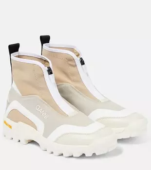 Высокие кроссовки Ganni, бежевый