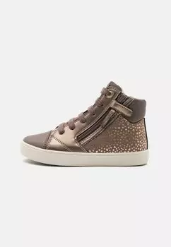 Высокие кроссовки Gisli Girl Warm Geox, цвет smoke grey/gold