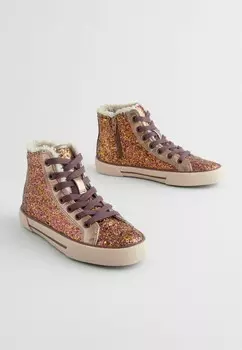 Высокие кроссовки GLITTER Next, коричневый