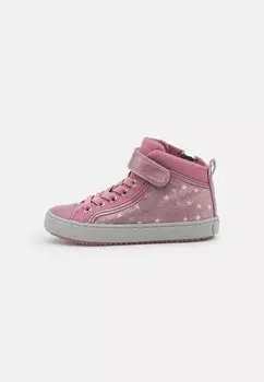 Высокие кроссовки Kalispera Girl Geox, цвет dark pink