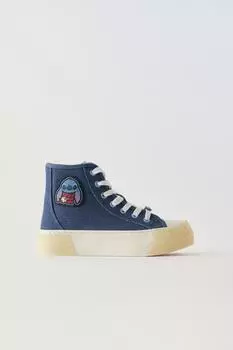 Высокие кроссовки lilo & stitch disney ZARA, голубоватый