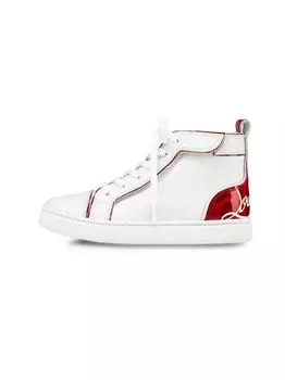 Высокие кроссовки Little Kid's & Kid's Funnytopi Christian Louboutin, белый