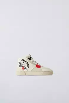 Высокие кроссовки микки маус disney ZARA, белый