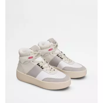 Высокие кроссовки на платформе из кожи TOD's, мультиколор