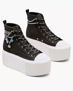 Высокие кроссовки на платформе Sticker Charm Marc Jacobs, черный