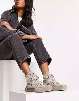 Высокие кроссовки на шнуровке All Saints elena из замши с камнями AllSaints