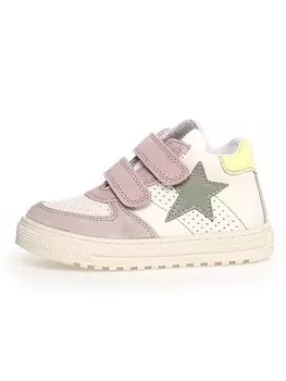 Высокие кроссовки Naturino Leder Hess, цвет wei/rosa/gelb