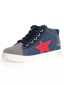 Высокие кроссовки Naturino Leder-Sneakers Pinn, цвет Dunkelblau/Grau