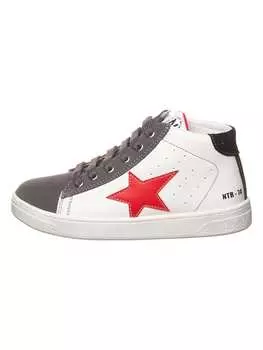 Высокие кроссовки Naturino Leder-Sneakers Pinn, цвет Wei/Grau